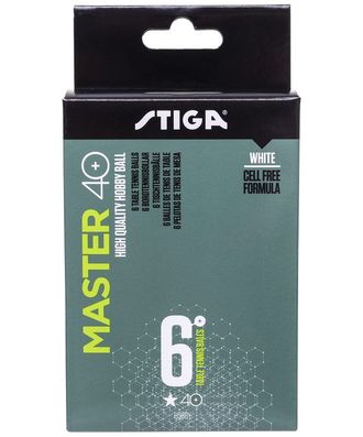 Мяч для настольного тенниса Stiga Master ABS 1*, белый, 6 шт.