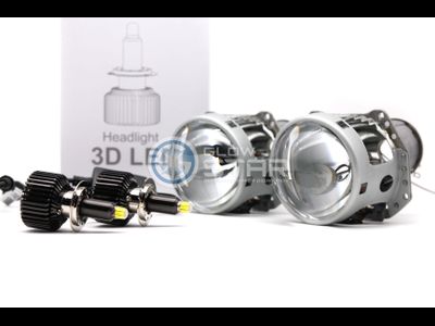 Комплект Hella 3R (5R) H7 с Led лампами H7, M9 3D LED360 35W, 5500K - 6000K