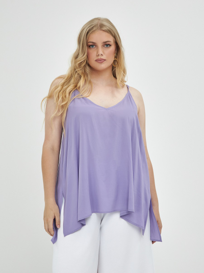 Топ на бретелях из вискозы (лил)