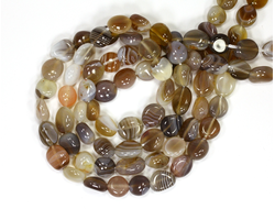 Бусина Агат серый, галтовка, 6-8 мм (1 шт) №14421 (30693)