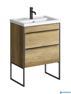 Тумба под умывальник Aqwella Fargo-60, цвет дуб балтийский