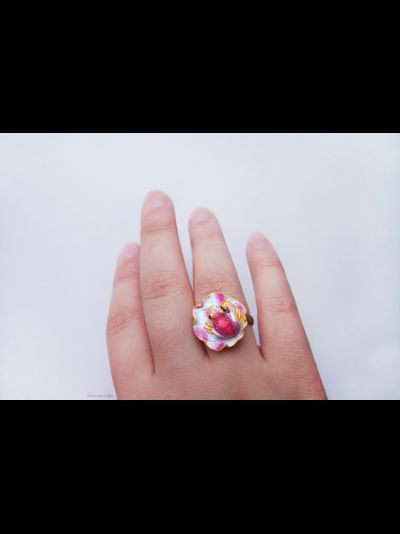 Кольцо с рубином "Сказочная лягушка из королевства Фантазии"