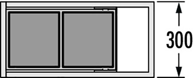 Встраиваемое ведро для мусора 30л Tandem Hailo 3663-10