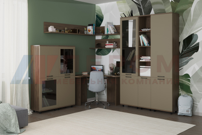 Композиция детской ГРЕЙС корпус Гикори Джексон Темный/фасад Латте Матовый