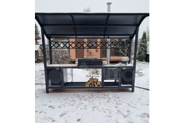 Мангальный комплекс LOFT с  крышей "волна" 2,8м.