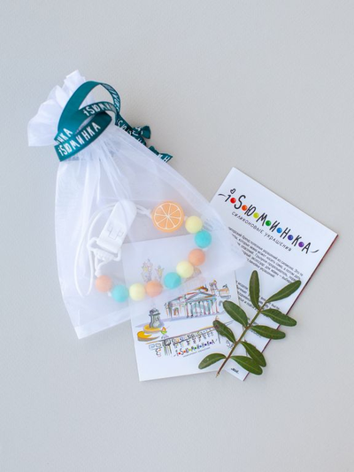 Мини-держатель для пустышки Апельсин