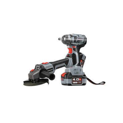 Аккумуляторный бесщеточный НАБОР 2в1 УШМ E0080 и гайковерт E0081