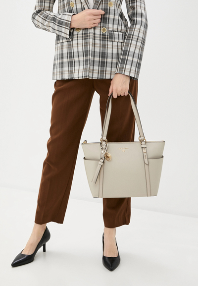 Сумка шоппер Майкл Корс бежевая