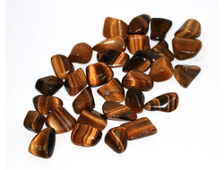 Тигровый глаз, галтовка в ассортименте, ЮАР (20-25 мм, 5-7 г) №8043