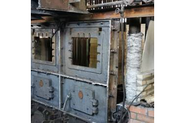 установка фронтальной плиты на котле ДКВр 4/13 С