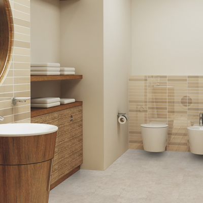 Виниловый пол Wineo 400 Stone Patience Concrete Pure DB00139 клеевой