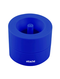 Скрепочница магнитная Attache, вертикальная, круглая, (синий)