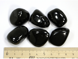 Гагат, галтовка в ассортименте, Забайкалье (25-30 мм, 8-10 г) №21422