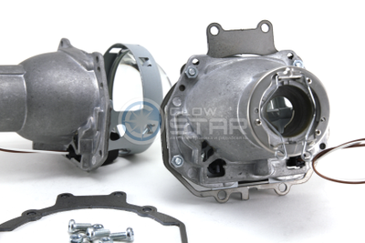 Комплект Hella 3R H7 с рамками для замены штатных ксеноновых / галогенных линз автомобиля Mitsubishi Pajero 4 (2006 - 2014)