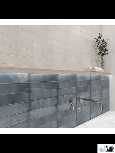 Плитка Azori Bricks Azul 31,5 х 63 см настенная синий