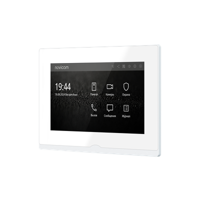 IMPULSE 7 IP WIFI KIT WHITE - комплект из 7" HD сенсорного WIFI монитора и вызывной панели с считывателем RFID-ключей Mifare, встроенный регистратор (фото) (Tuya/Smart Life)