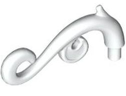 Plant Stem, Curved with Bar, Thorns, and Swirls, White (28870 / 6417971)