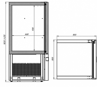 Шкаф шоковой заморозки POLAIR CCR7-G (230 V) схема