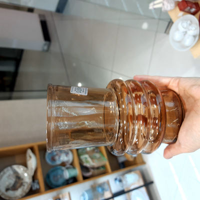 Ваза Organic, коричневая, 17 см