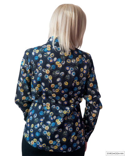 Блузка с принтом Лиз (Акция) (р. 32 / 40 RU)