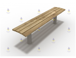 1664 Скамья простая «Джунгли»