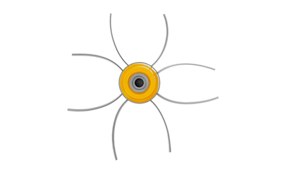 Катушка для триммера универсальная Denzel алюминиевый корпус, леска до 4 мм