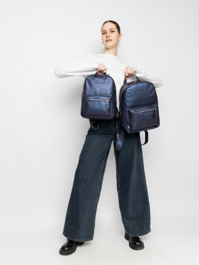 Женский кожаный рюкзак Anzolla Premium indigo (арт. 
3040-56)