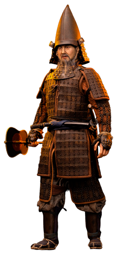 Воин клана Кацумото с веером ("Последний самурай") - КОЛЛЕКЦИОННАЯ ФИГУРКА 1/6 scale Ashigaru Trio Second Bomb Zhi Ashigaru (EX046) - POPTOYS