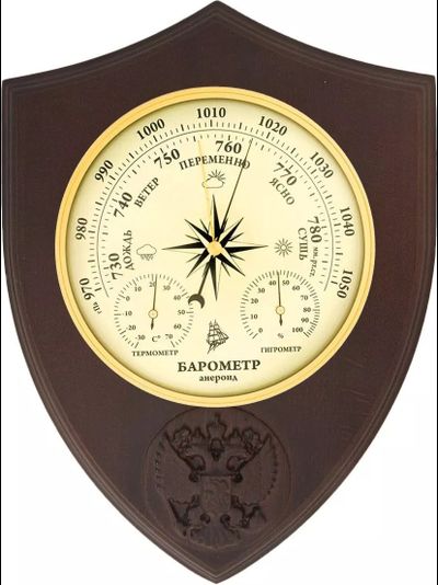 Метеостанция Бриг КМ91372ТГБ1-В гравировка герб РФ