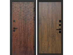 Дверь Спейс дуб патина с панелью Flat