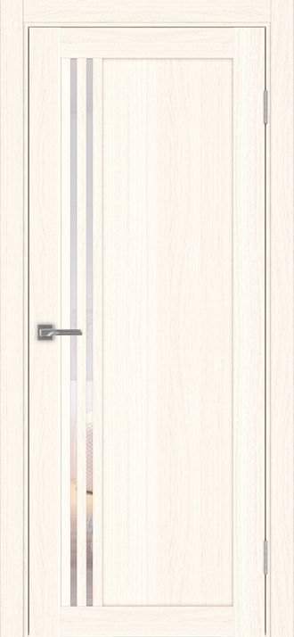 Межкомнатная дверь "Турин-555" ясень светлый (стекло сатинато)