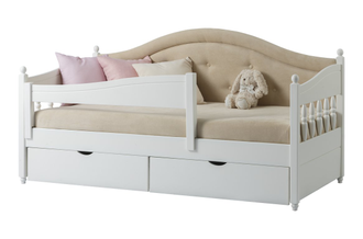 Тахта Айно №6 мягкая с ящиками из массива сосны 80/90 х 150/160/190/200 см