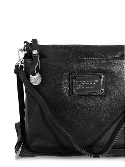 (АРТИКУЛ: 7997/1/4) СУМКА ЖЕНСКАЯ НЕБОЛЬШАЯ, НАТУРАЛЬНАЯ КОЖА, ЧЕРНАЯ, ТРИ ОТДЕЛЕНИЯ, С ДВУМЯ РЕМНЯМИ