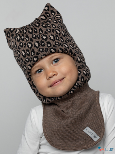 Шапка-шлем 24101-01 с утеплителем, х/б подклад, капучино 48-50