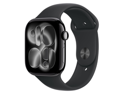 Apple Watch Series 11 46mm Jet Black Aluminium Case with Black Sport Band M/L