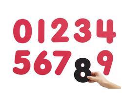 Цифры Магнитные мягкие "0-9" (15см., 10 шт.)