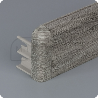 Плинтус из дюрополимера Comfort Classic 80  дуб пепельный с наружным углом