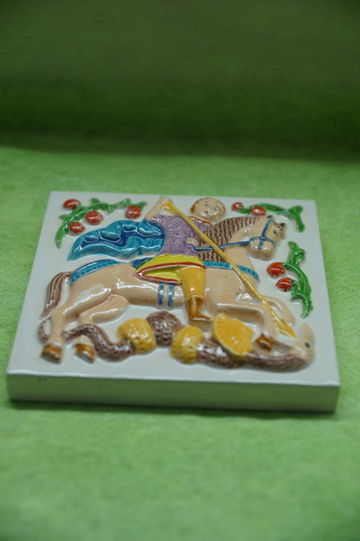 Георгий Победоносец (изразцовая плитка)