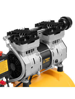Компрессор DLS950/24 безмаслянный малошумный 950 Вт, 165 л/мин, ресивер 24 л Denzel
