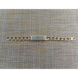 Браслет с камнями 8" (20см) золотистый