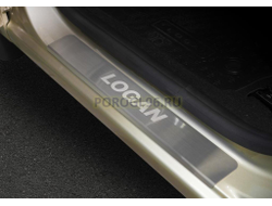 Накладки на пороги для Renault Logan II , II рестайлинг 2014-2018 / 2018-