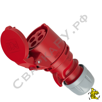 Розетка кабельная PCE Shark 224-6 380В/32А 4 полюса IP44 CEE ударопрочная брызгозащищенная