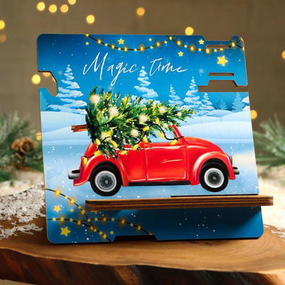 Органайзер Новогодний "Magic Time": подставка для телефона и часов, брелок, подставка под горячее