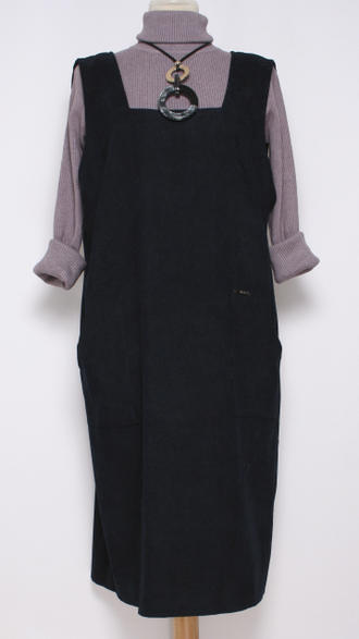 Сарафан  Бохо вельвет "Классика " синий р.56