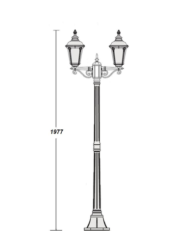 Светильник садово-парковый Munich2 -2 Gb(197см)