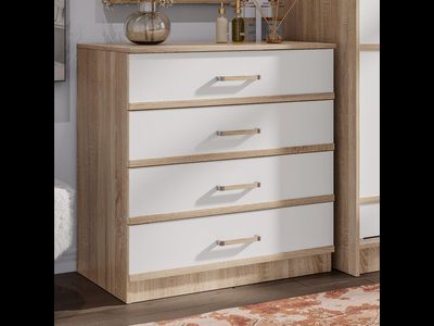 Сакура Комод Дуб сонома/белый ш850хв866хг504