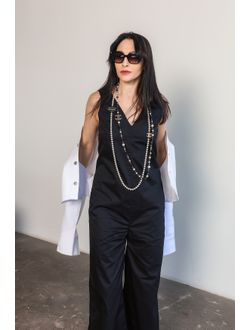 Комбинезон из плотного итальянского хлопка (черный)