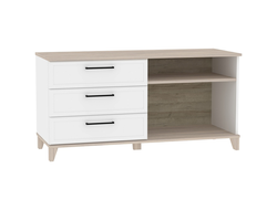 Гостиная AURELIO (АУРЕЛИО) - AURELIO 5 Тумба МЦН Белый-Блеквуд Сатиновый