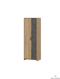 МСП 1 Шкаф двухстворчатый Дуб Золотой/Камень тёмный