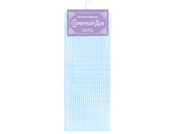 Однотонное вафельное полотенце "Голубой"